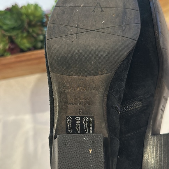 Aquatalia Weatherproof waterproof Suede Ankle Boots‎ booties black size 6 - Picture 10 of 11